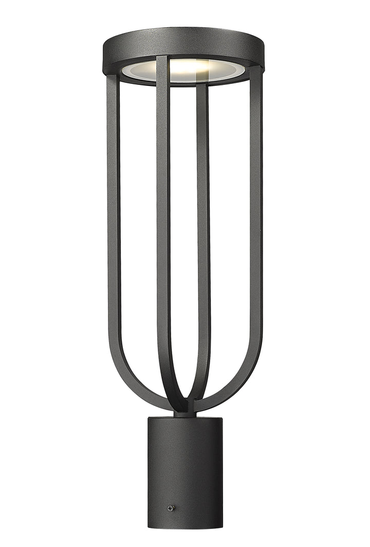 Z-Lite Leland 5005PHM-BK-LED 1 Light Outdoor Post Mount Fixture