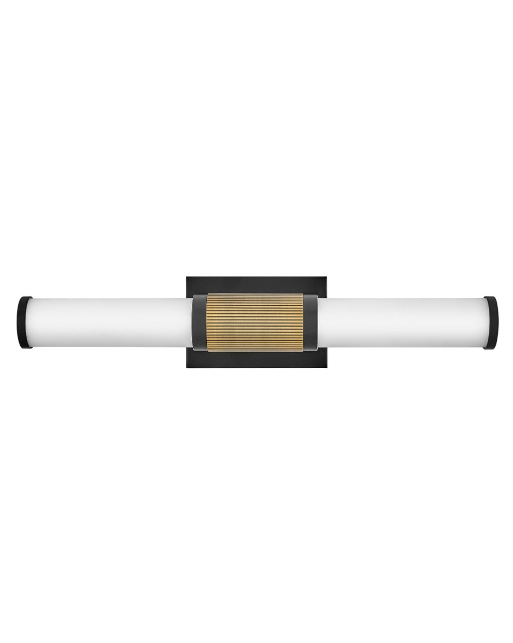 Hinkley Zevi Bath Bar Vanity Lights Hinkley Black with Lacquered Brass Accents 3.75x22.75x4.5 