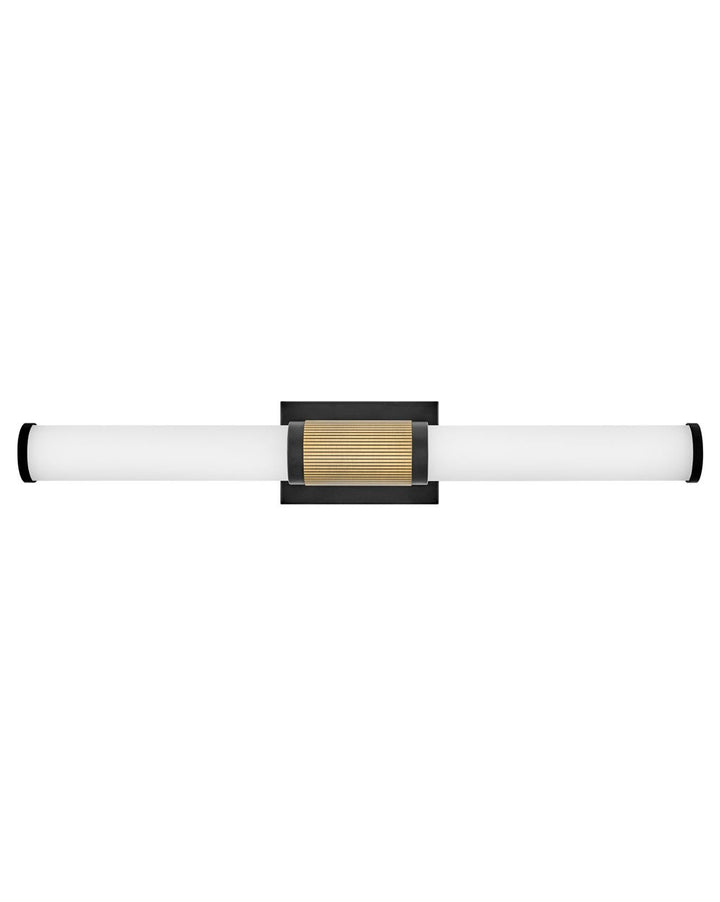 Hinkley Zevi Bath Bar Vanity Lights Hinkley Black with Lacquered Brass Accents 3.75x29.0x4.5 