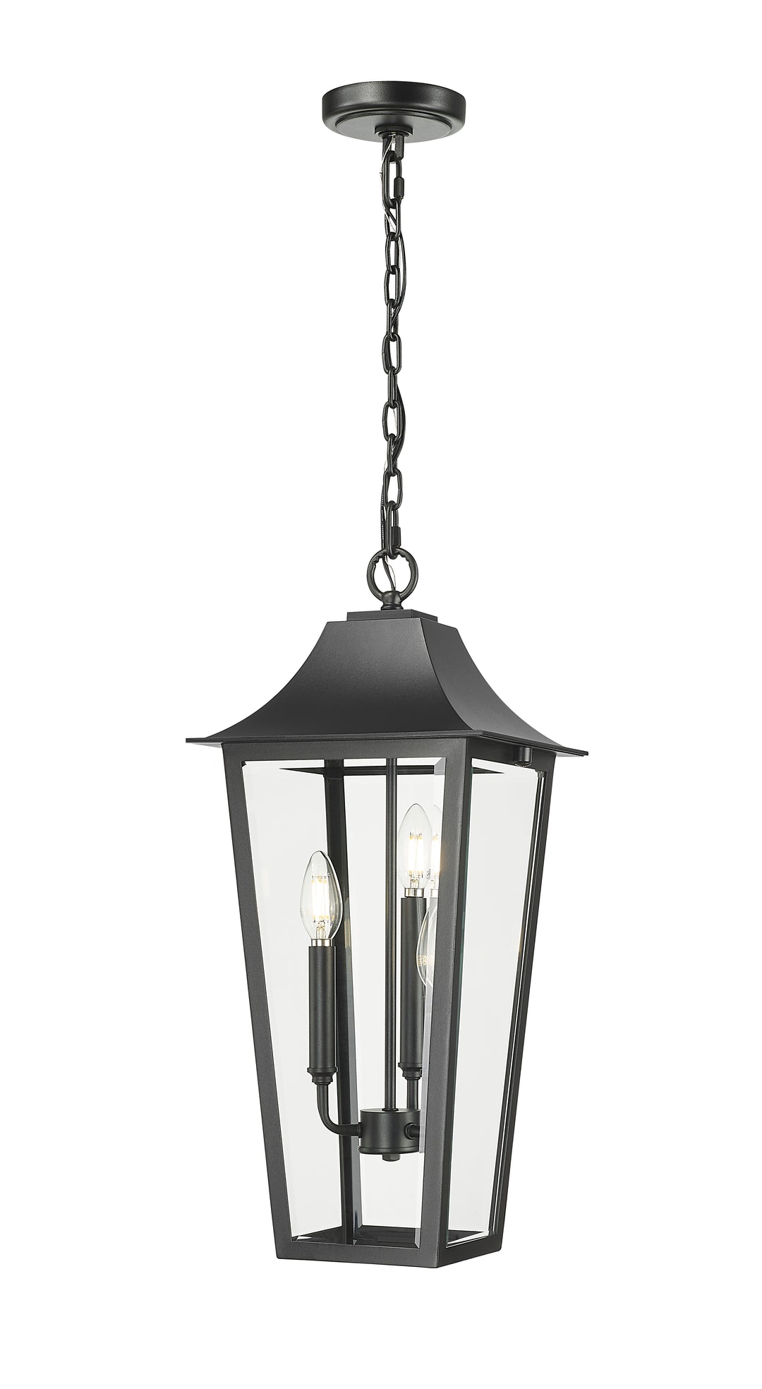 Z-Lite Gannon 5008CHB-BK 3 Light Outdoor Chain Mount Ceiling Fixture