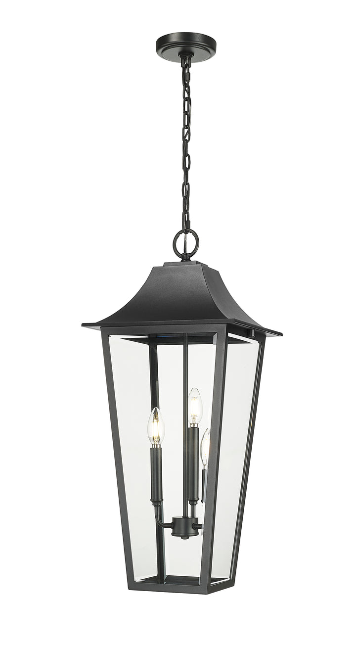 Z-Lite Gannon 5008CHXL-BK 3 Light Outdoor Chain Mount Ceiling Fixture
