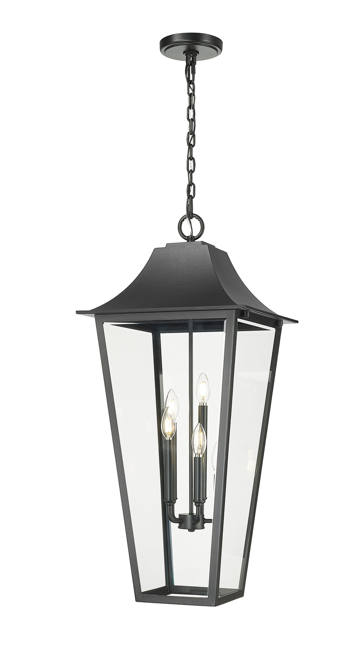 Z-Lite Gannon 5008CHXXL-BK 5 Light Outdoor Chain Mount Ceiling Fixture