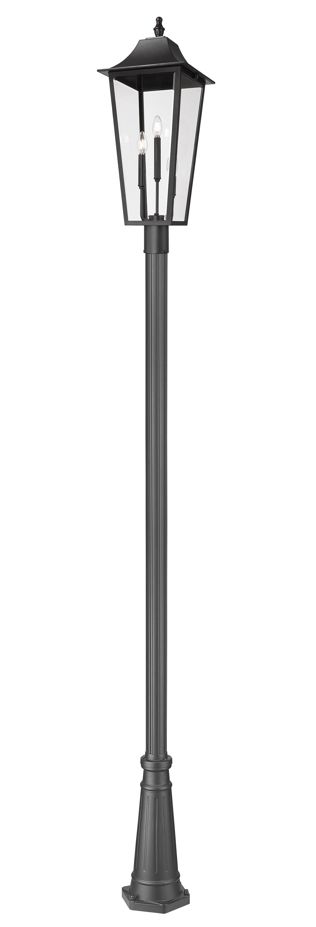 Z-Lite Gannon 5008PHXLR-519P-BK 3 Light Outdoor Post Mounted Fixture