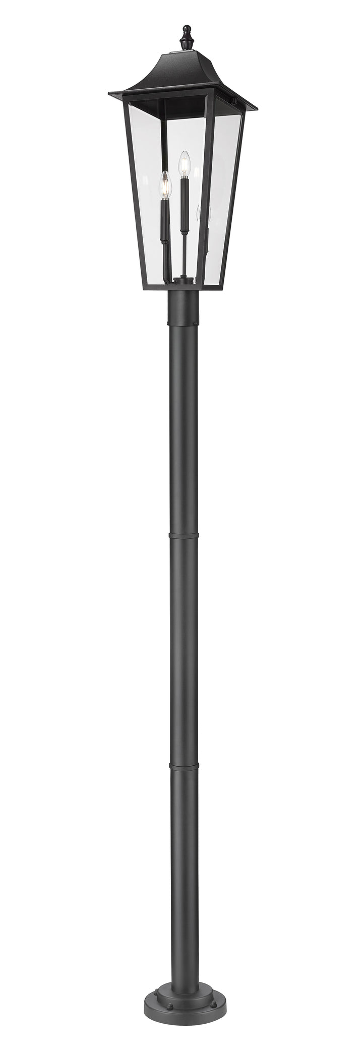 Z-Lite Gannon 5008PHXLR-567P-BK 3 Light Outdoor Post Mount Fixture