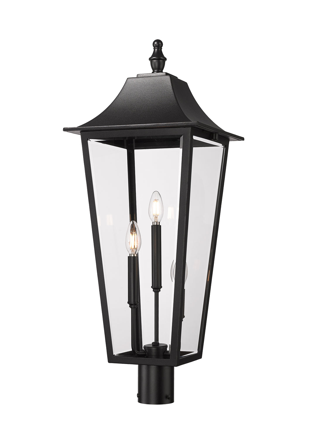 Z-Lite Gannon 5008PHXLR-BK 3 Light Outdoor Post Mount Fixture