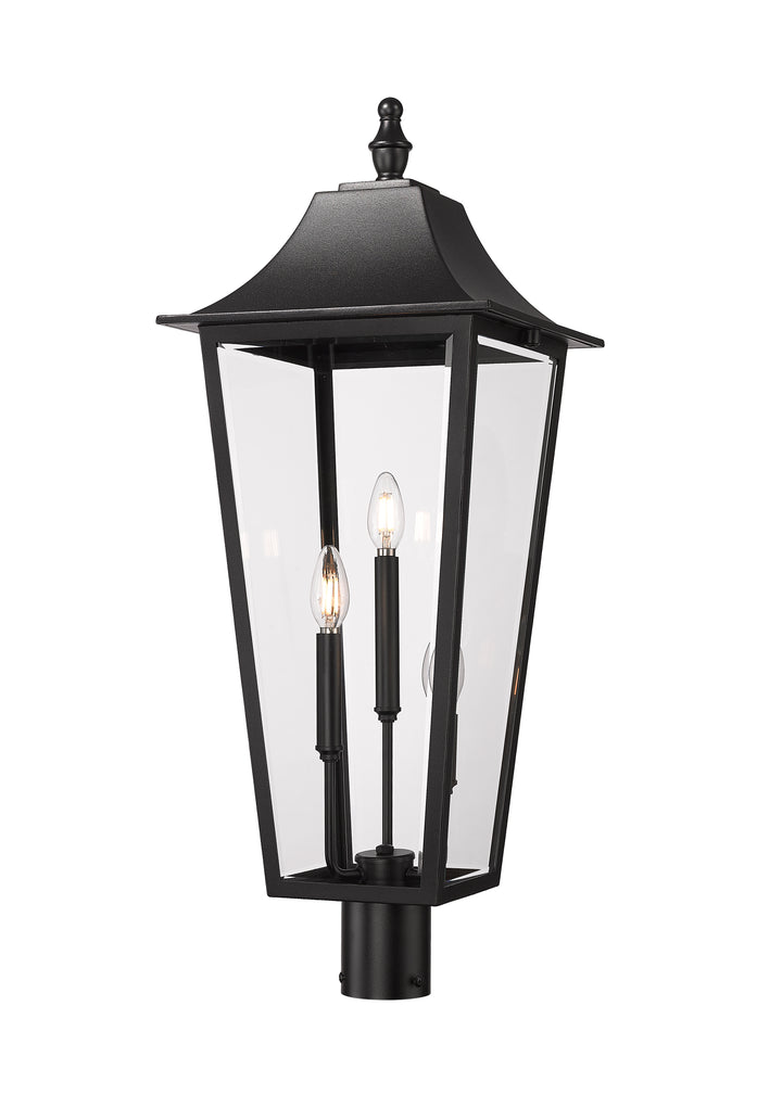 Z-Lite Gannon 5008PHXLR-BK 3 Light Outdoor Post Mount Fixture