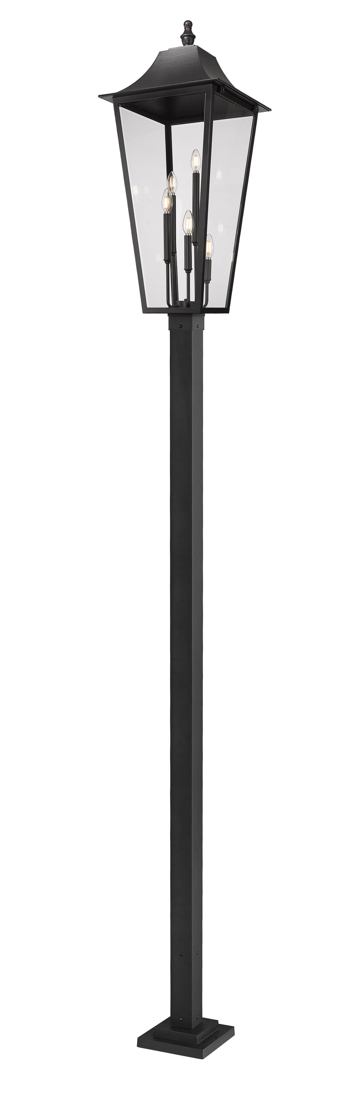 Z-Lite Gannon 5008PHXXLS-536P-BK 5 Light Outdoor Post Mount Fixture