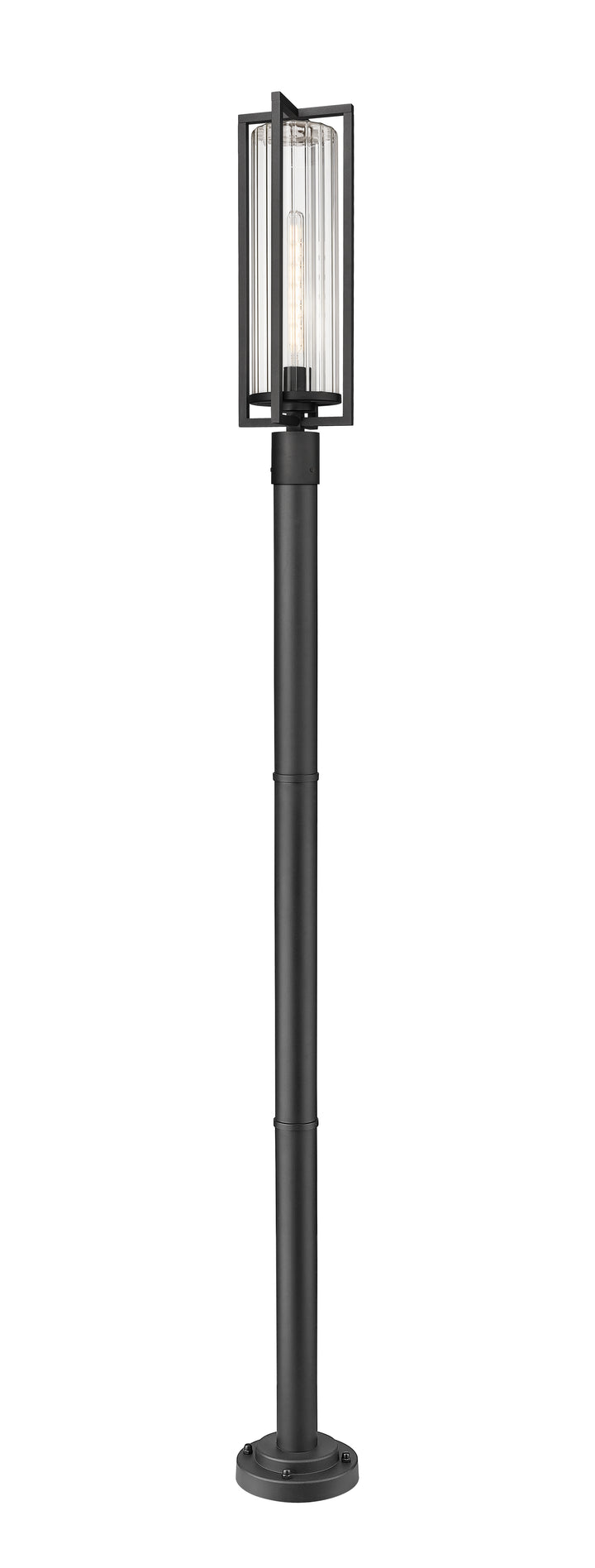 Z-Lite Aura 5013PHBR-567P-BK 1 Light Outdoor Post Mounted Fixture
