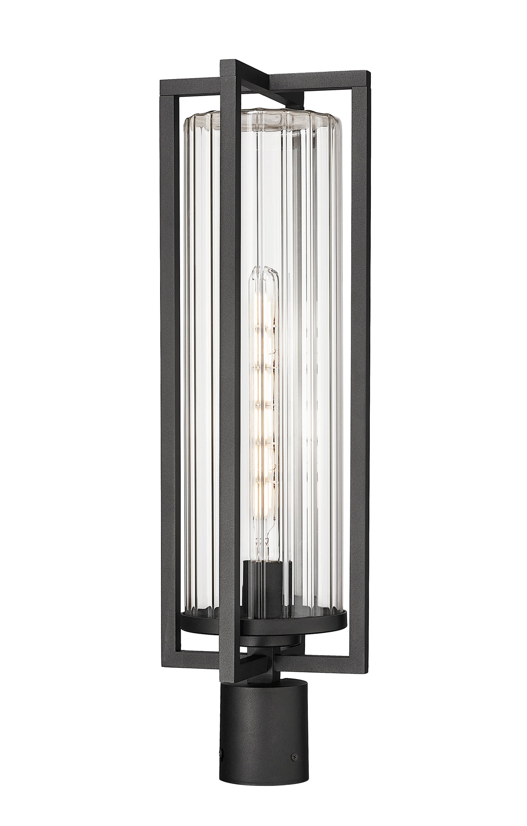Z-Lite Aura 5013PHBR-BK 1 Light Outdoor Post Mount Fixture