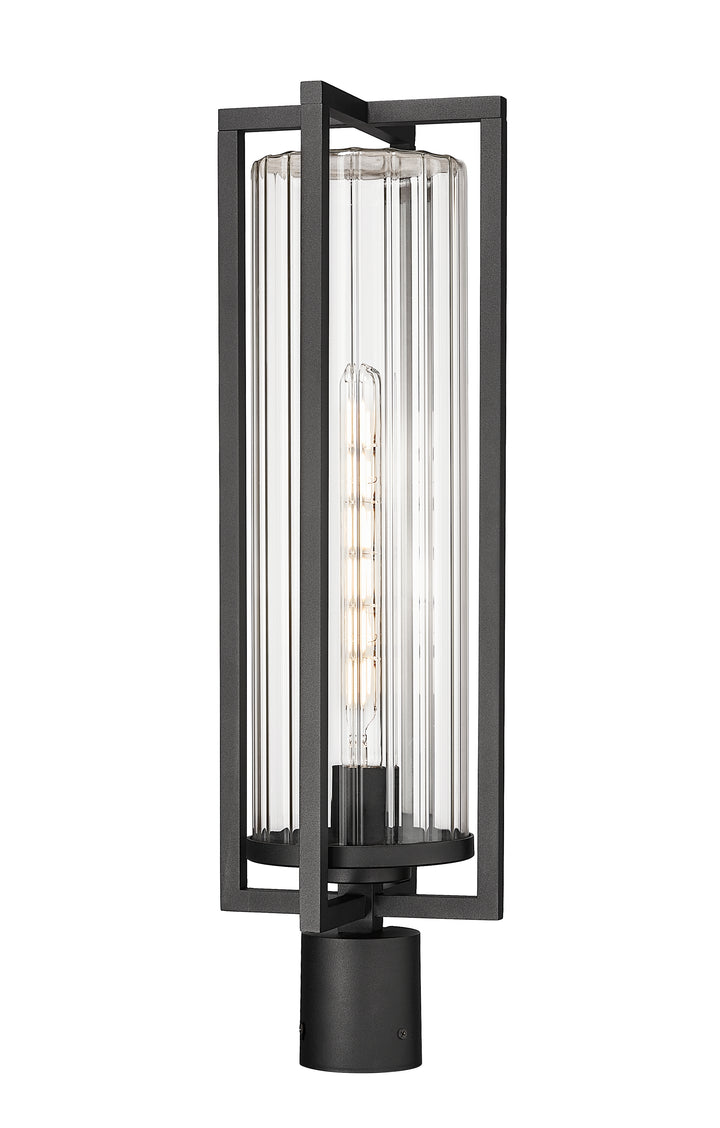 Z-Lite Aura 5013PHBR-BK 1 Light Outdoor Post Mount Fixture