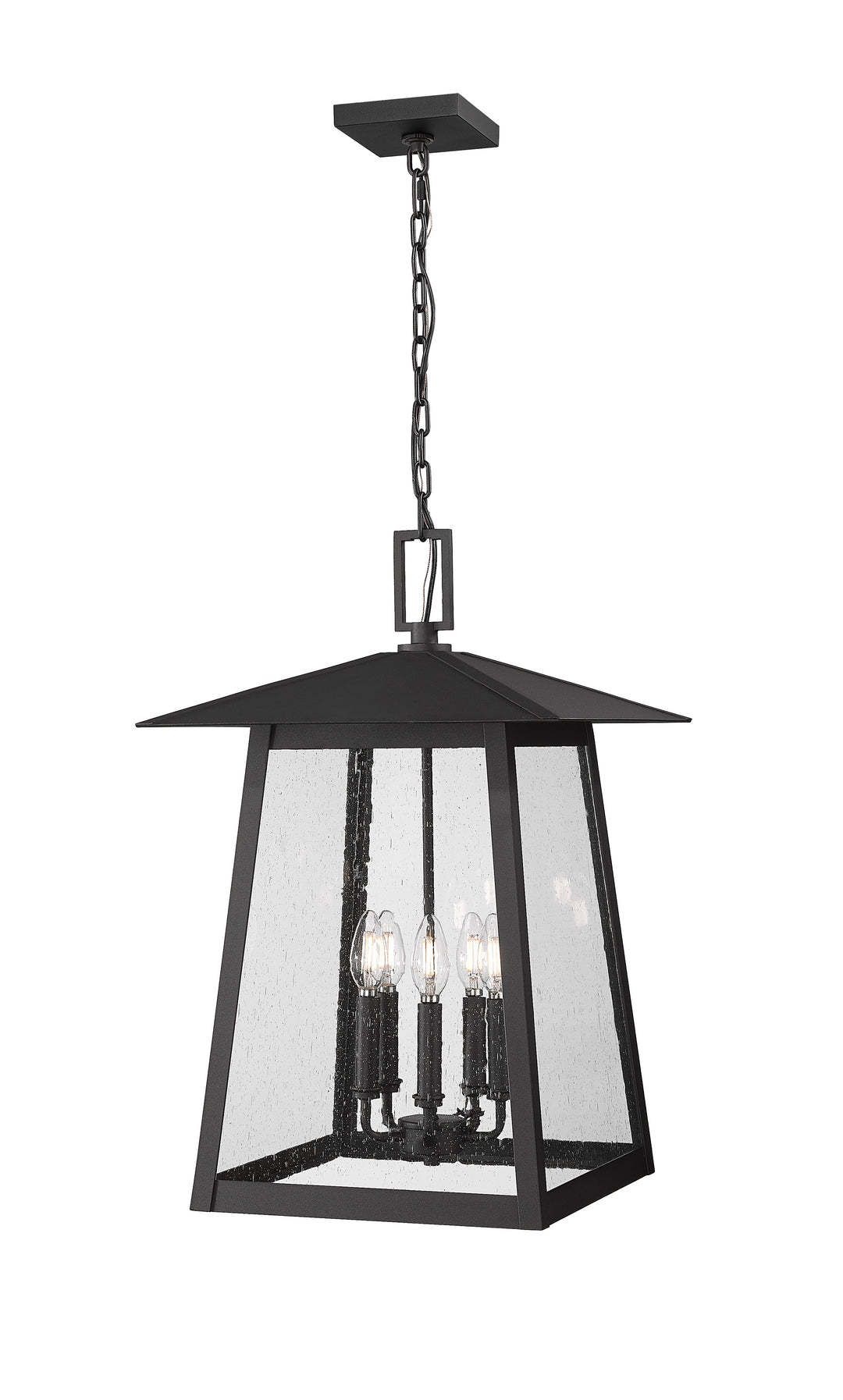 Z-Lite Rainer 5015CHXL-BK 5 Light Outdoor Chain Mount Ceiling Fixture