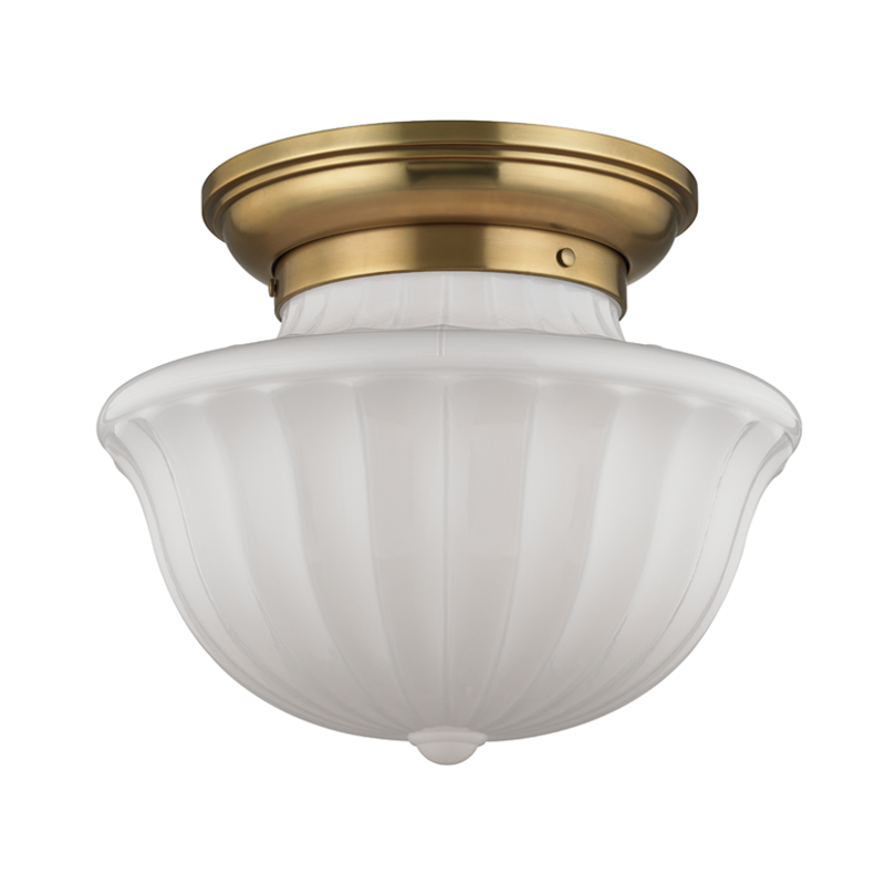 Hudson Valley Lighting Dutchess Flush Mount Ceiling Flush Mounts Hudson Valley Lighting Aged Brass  