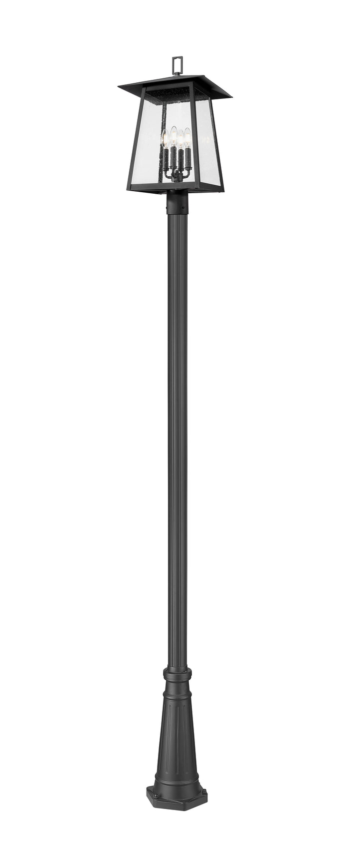 Z-Lite Rainer 5015PHBR-519P-BK 4 Light Outdoor Post Mounted Fixture
