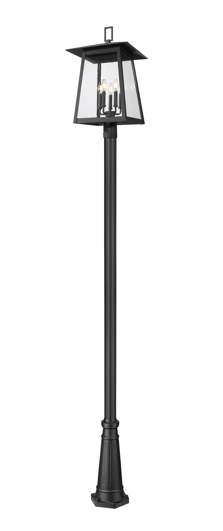 Z-Lite Rainer 5015PHXLR-5011P-BK 5 Light Outdoor Post Mounted Fixture