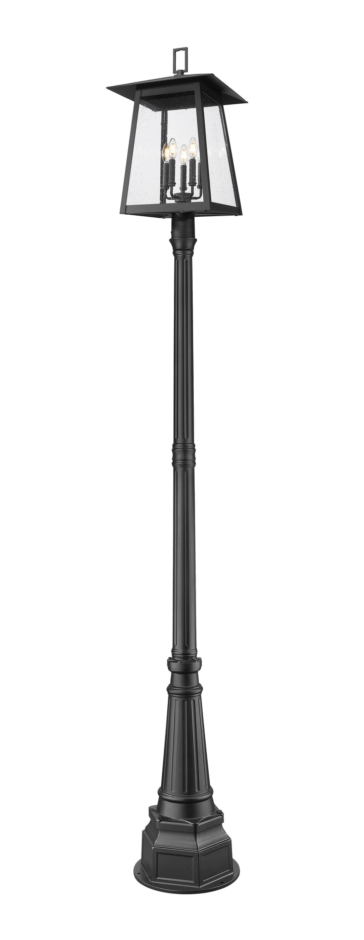 Z-Lite Rainer 5015PHXLR-564P-BK 5 Light Outdoor Post Mounted Fixture