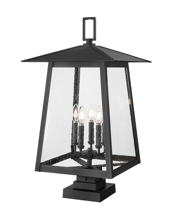 Z-Lite Rainer 5015PHXLS-SQPM-BK 5 Light Outdoor Pier Mounted Fixture