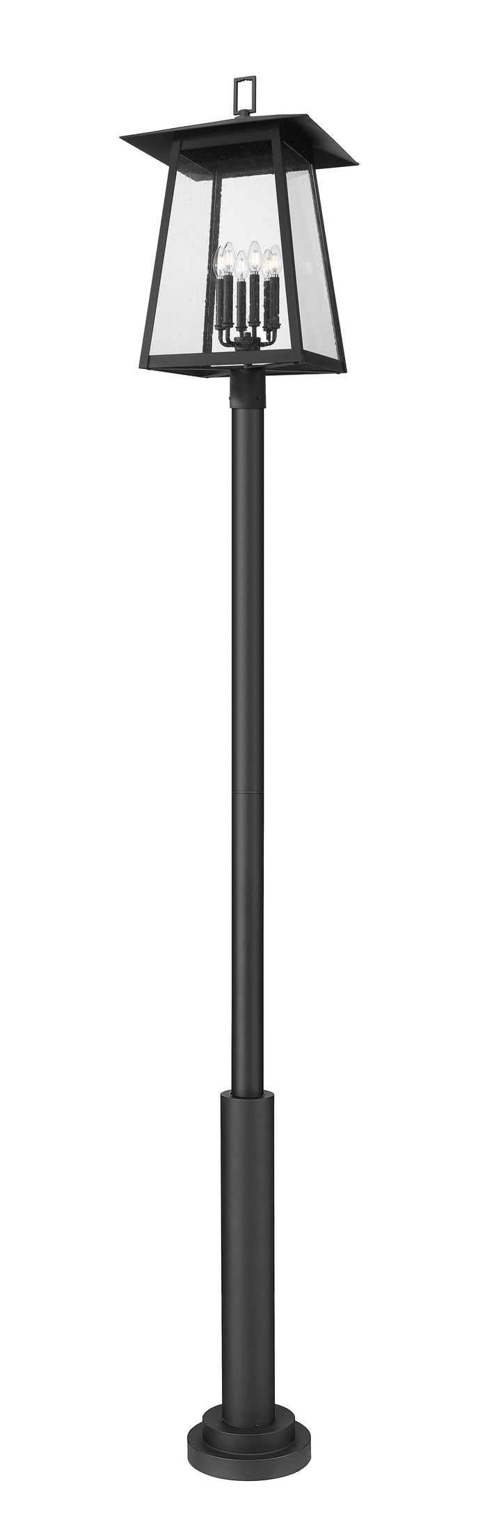 Z-Lite Rainer 5015PHXXLR-5010P-BK 6 Light Outdoor Post Mounted Fixture