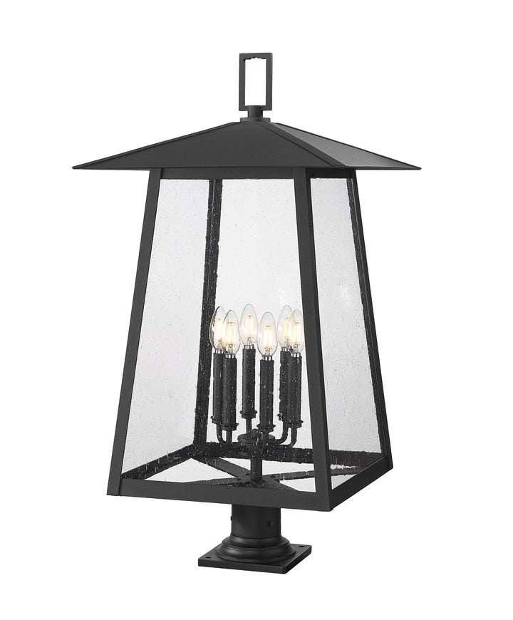 Z-Lite Rainer 5015PHXXLR-533PM-BK 6 Light Outdoor Pier Mounted Fixture