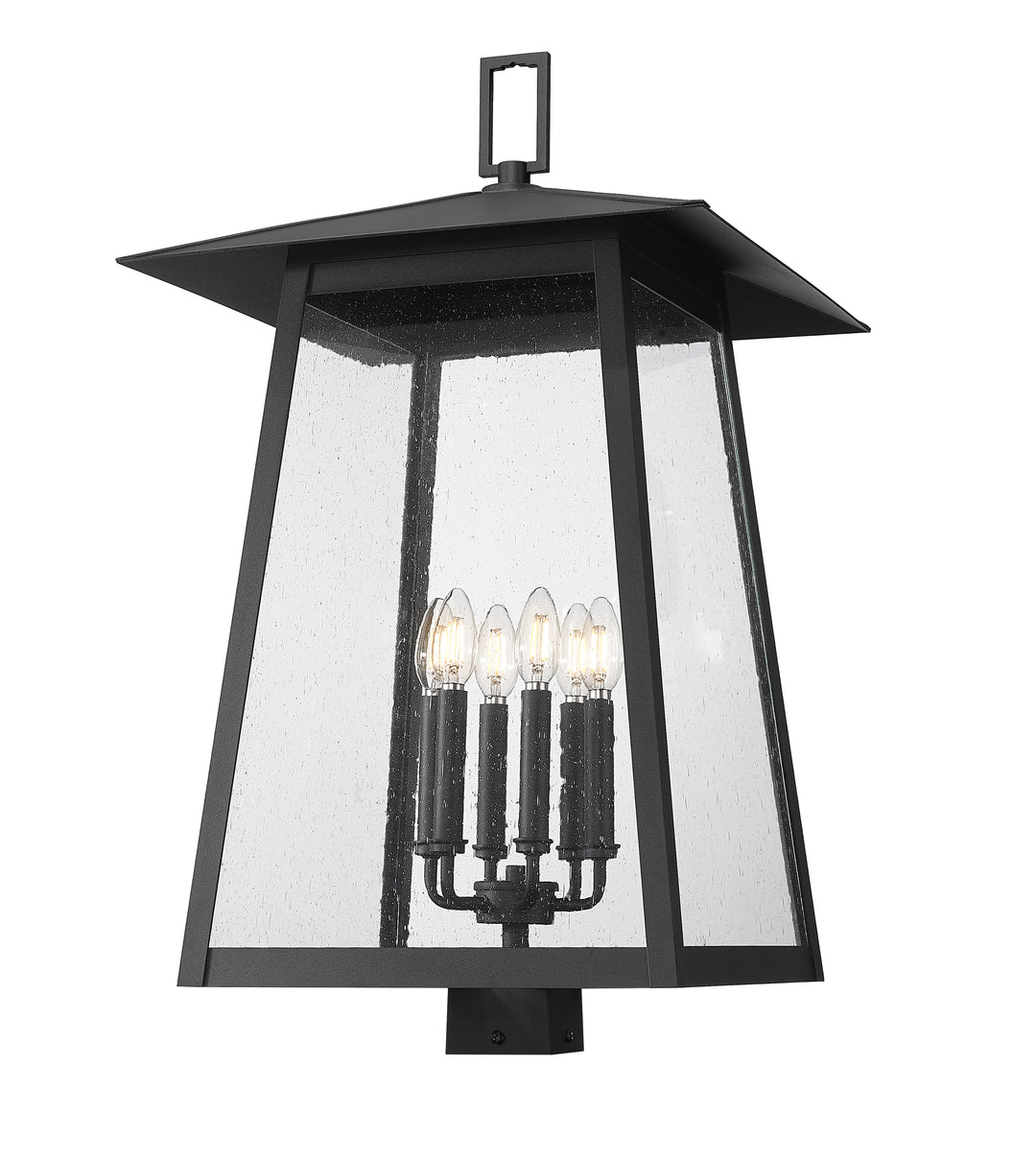 Z-Lite Rainer 5015PHXXLS-BK 6 Light Outdoor Post Mount Fixture