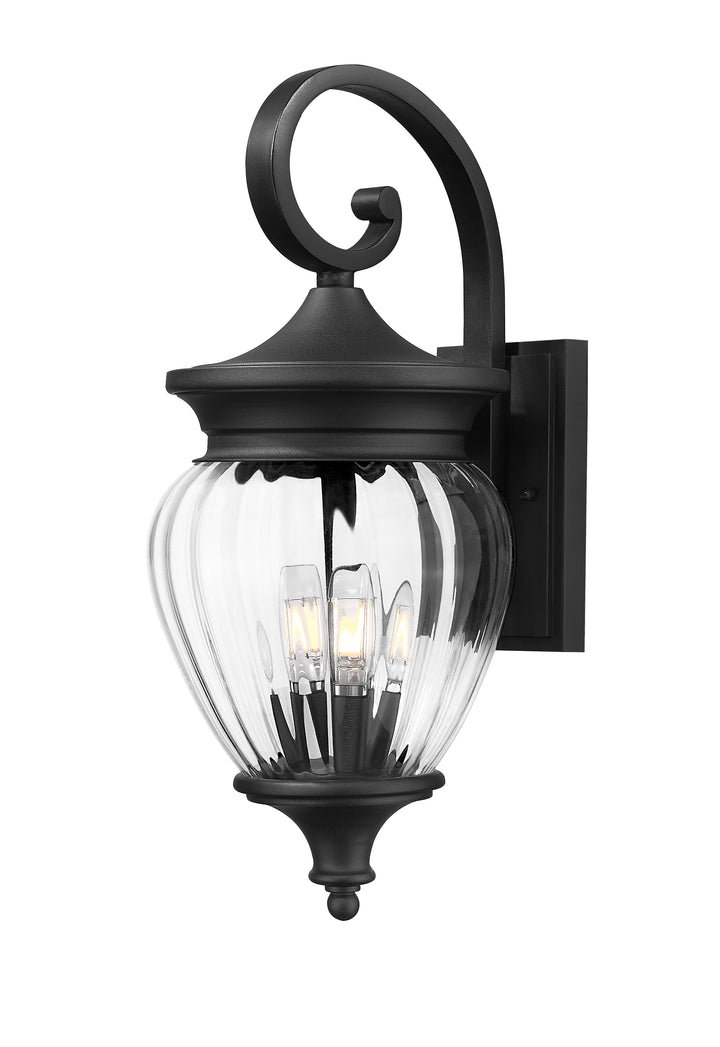 Z-Lite Davina 5016M-BK 3 Light Outdoor Wall Light