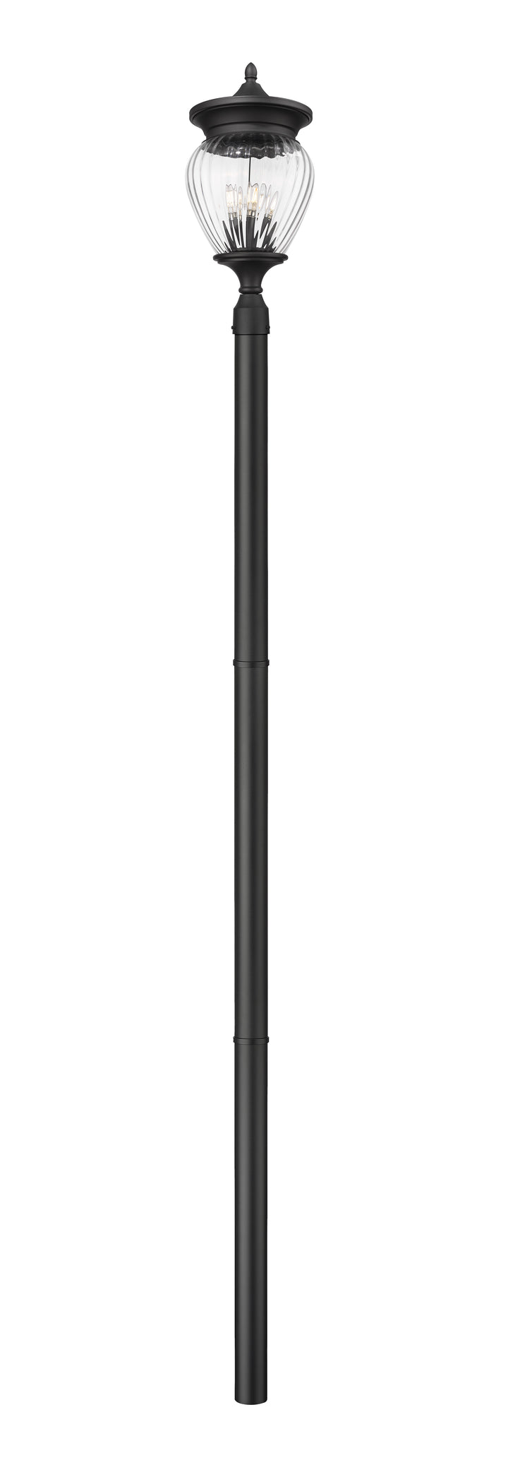 Z-Lite Davina 5016PHBR-5009P96-BK 4 Light Outdoor Post Mounted Fixture