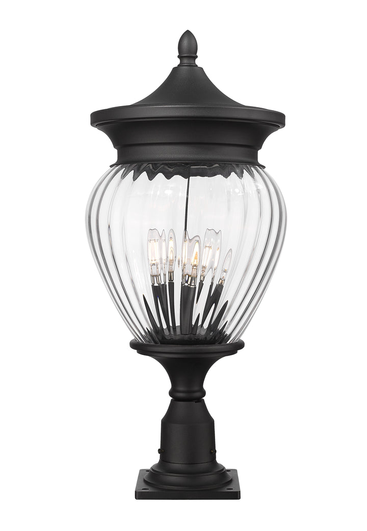 Z-Lite Davina 5016PHBR-533PM-BK 4 Light Outdoor Pier Mounted Fixture
