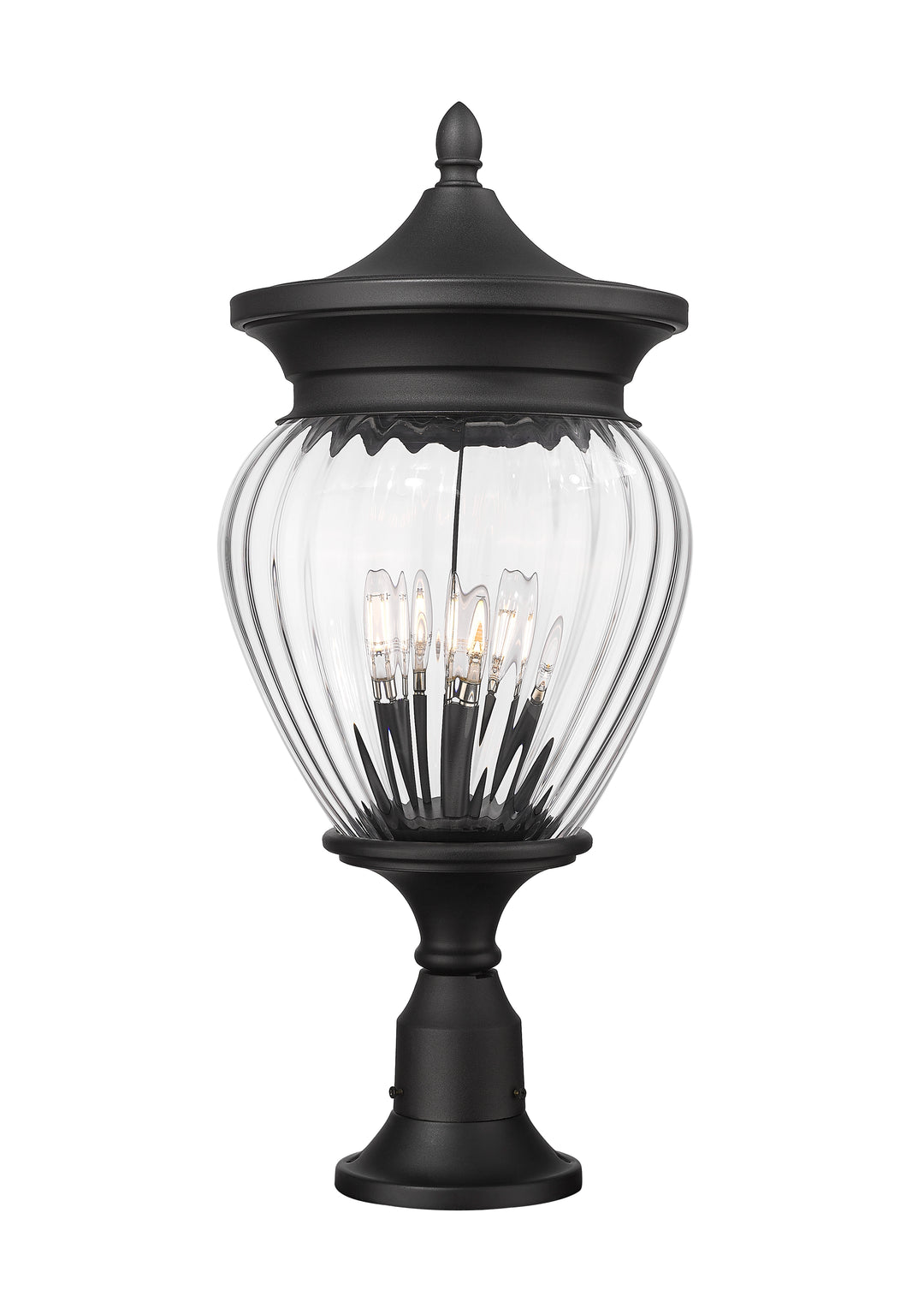 Z-Lite Davina 5016PHBR-553PM-BK 4 Light Outdoor Pier Mounted Fixture