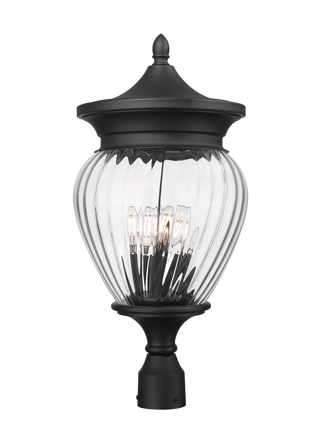 Z-Lite Davina 5016PHBR-BK 4 Light Outdoor Post Mount Fixture