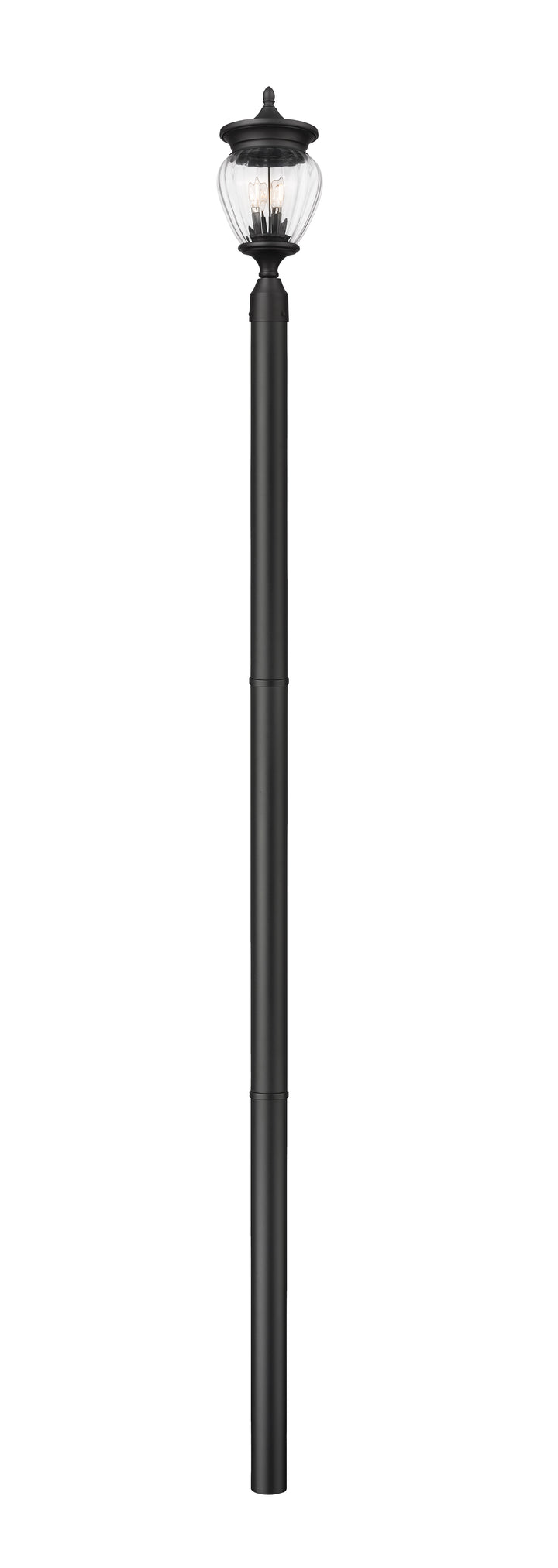 Z-Lite Davina 5016PHMR-5009P96-BK 3 Light Outdoor Post Mounted Fixture