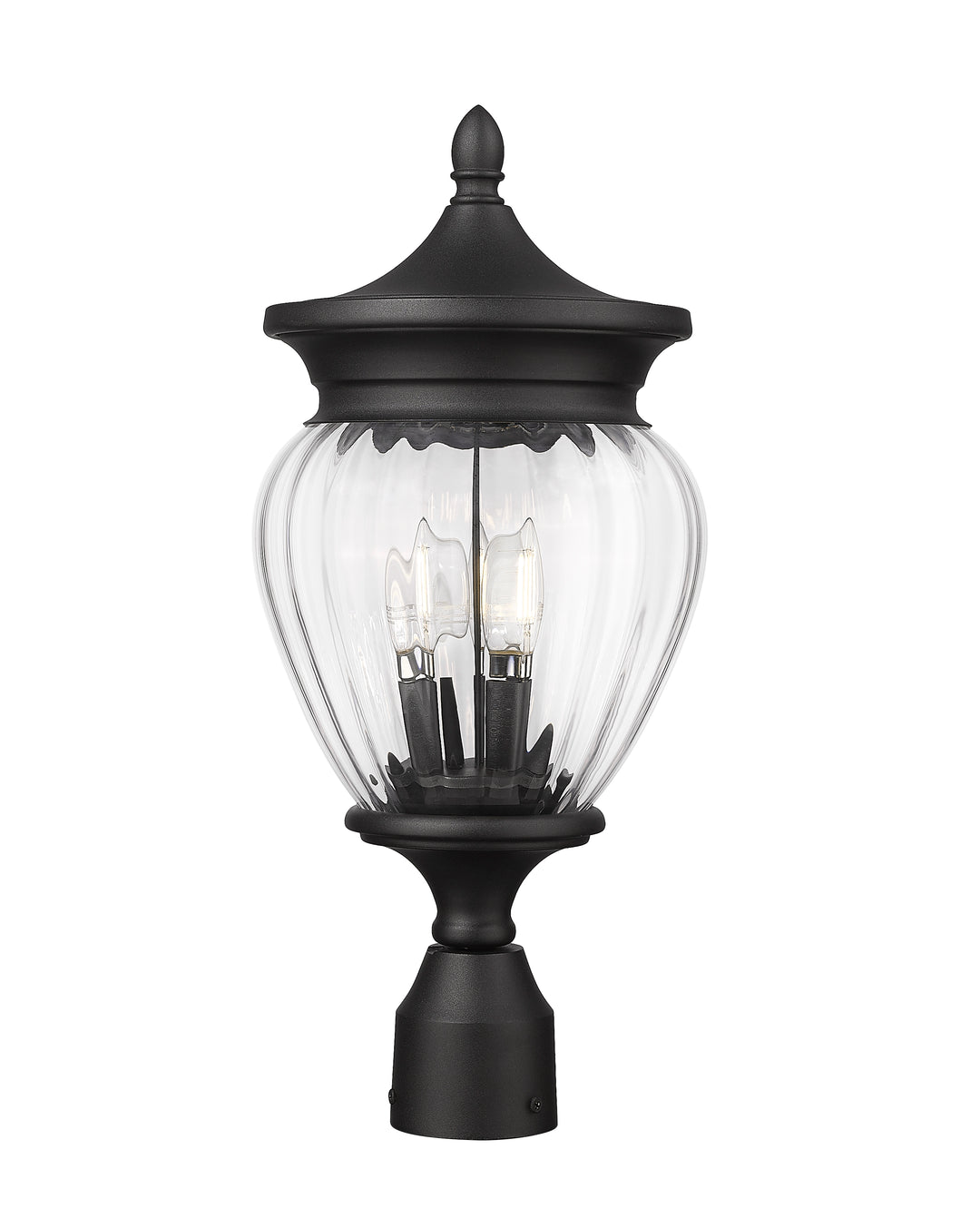Z-Lite Davina 5016PHMR-BK 3 Light Outdoor Post Mount Fixture