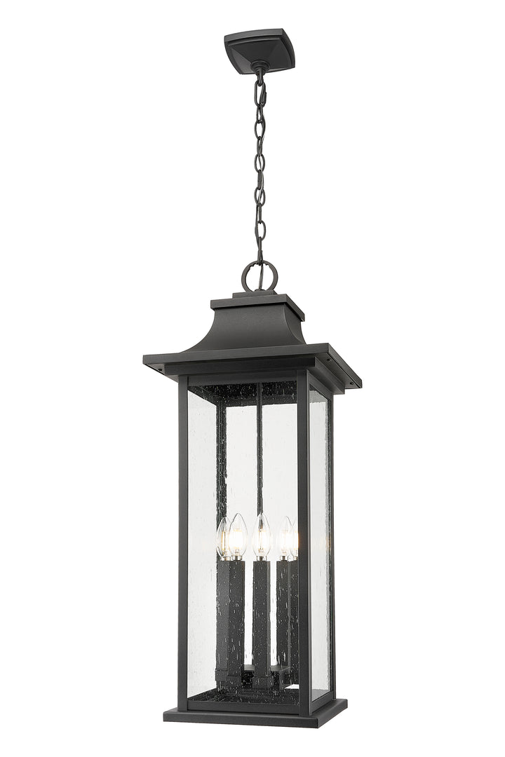 Z-Lite Tiberius 5017CHXL-BK 6 Light Outdoor Chain Mount Ceiling Fixture