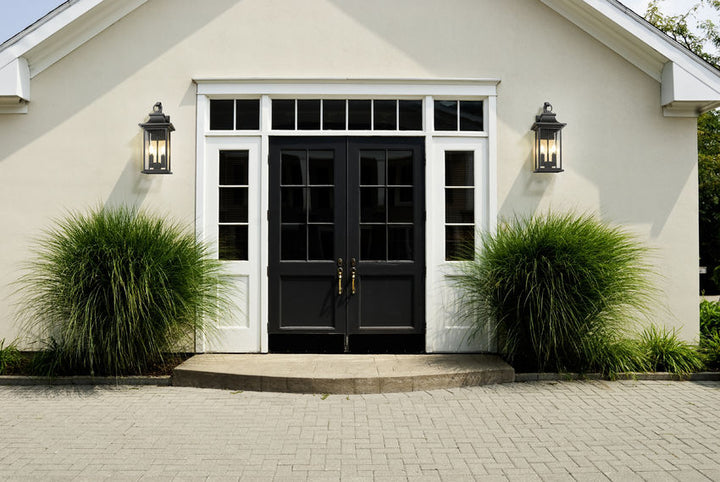 Z-Lite Tiberius Outdoor Wall Light installed on a home exterior