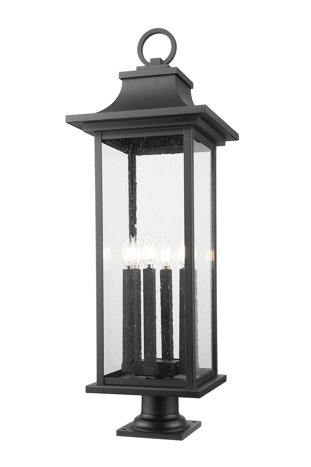 Z-Lite Tiberius 5017PHXLR-533PM-BK 6 Light Outdoor Pier Mounted Fixture