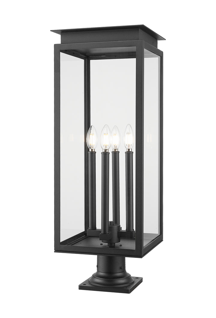 Z-Lite Nova 5018PHBR-533PM-BK 4 Light Outdoor Pier Mounted Fixture