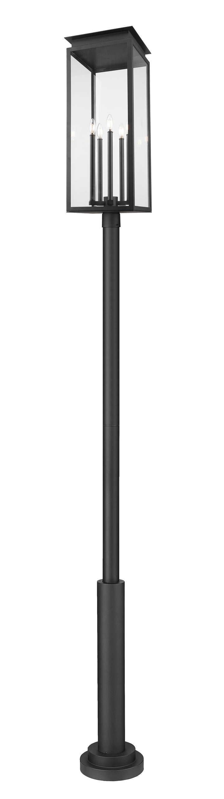 Z-Lite Nova 5018PHXLR-5010P-BK 5 Light Outdoor Post Mounted Fixture