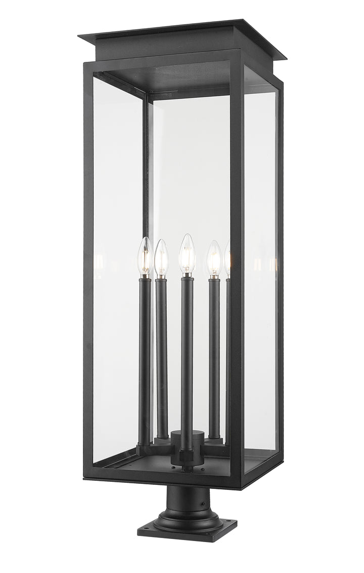 Z-Lite Nova 5018PHXLR-533PM-BK 5 Light Outdoor Pier Mounted Fixture