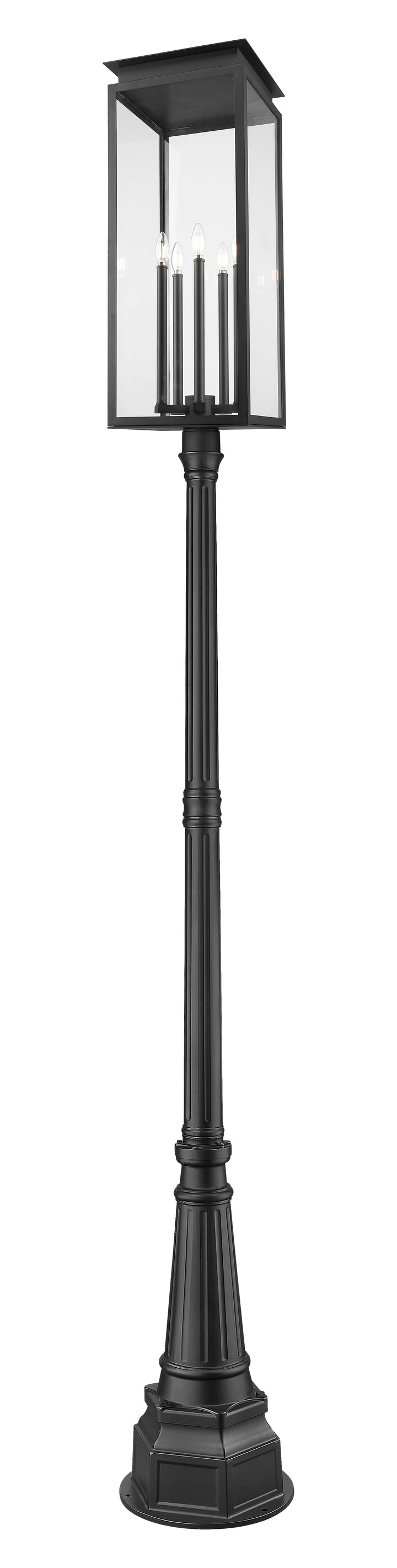 Z-Lite Nova 5018PHXLR-564P-BK 5 Light Outdoor Post Mounted Fixture