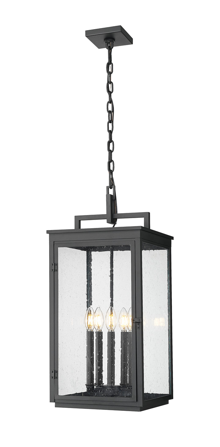 Z-Lite Hartwell 5019CHXL-BK 5 Light Outdoor Chain Mount Ceiling Fixture