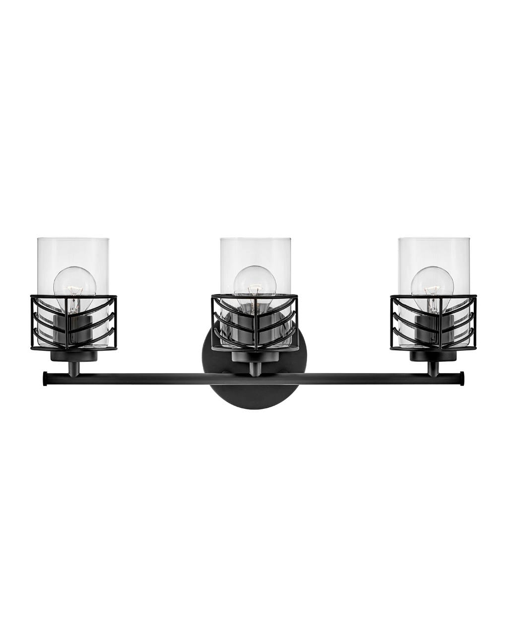 Hinkley Della Bath Bar Vanity Lights Hinkley Black 6.5x24.0x9.5 