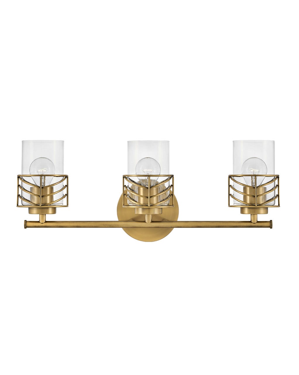 Hinkley Della Bath Bar Vanity Lights Hinkley Lacquered Brass 6.5x24.0x9.5 