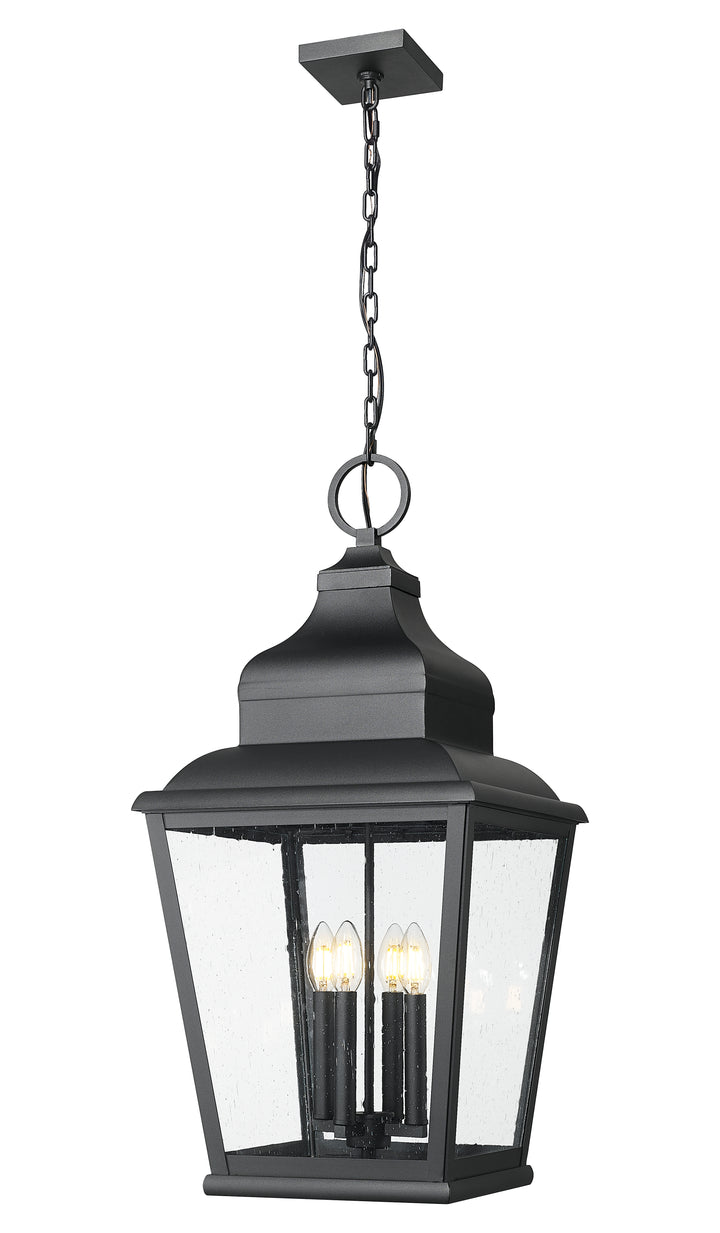 Z-Lite Raphael 5029CHXL-BK 4 Light Outdoor Chain Mount Ceiling Fixture