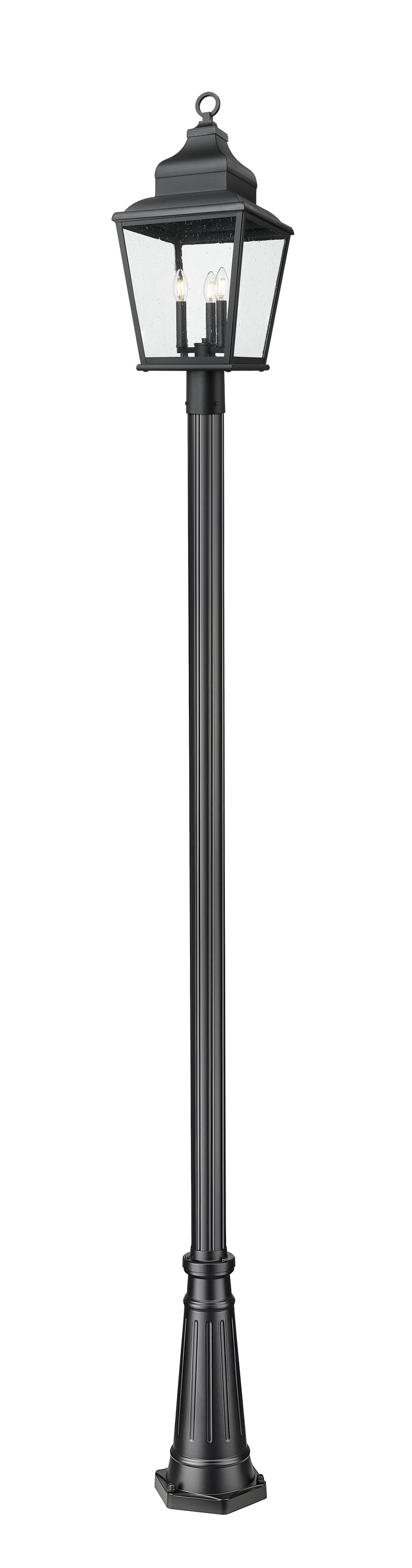 Z-Lite Raphael 5029PHBR-5011P-BK 3 Light Outdoor Post Mounted Fixture