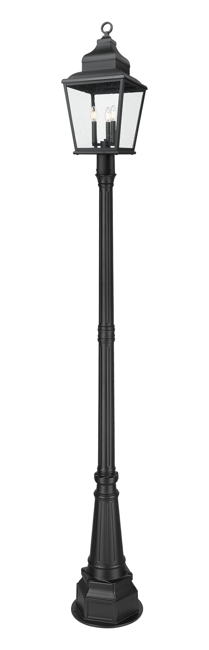 Z-Lite Raphael 5029PHBR-564P-BK 3 Light Outdoor Post Mounted Fixture