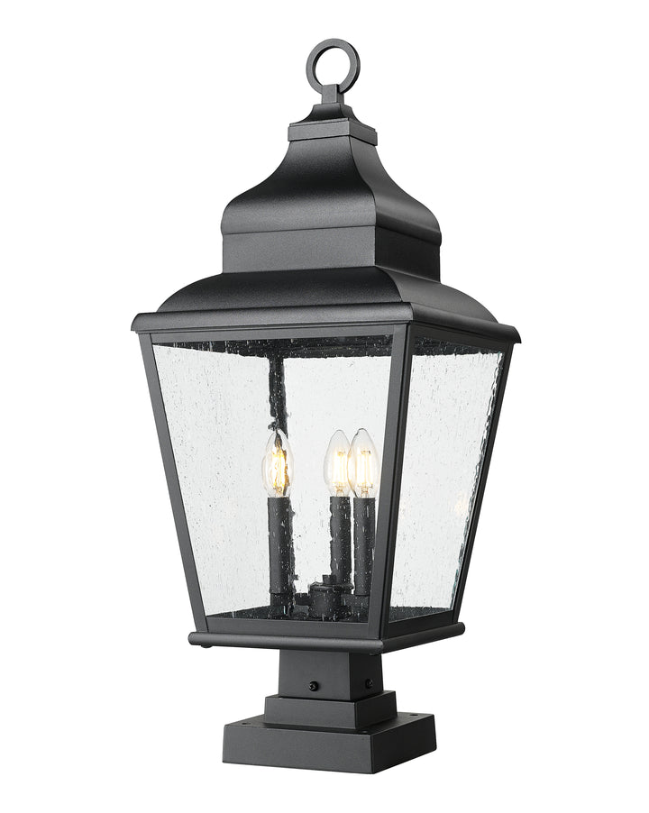 Z-Lite Raphael 5029PHBS-SQPM-BK 3 Light Outdoor Pier Mounted Fixture