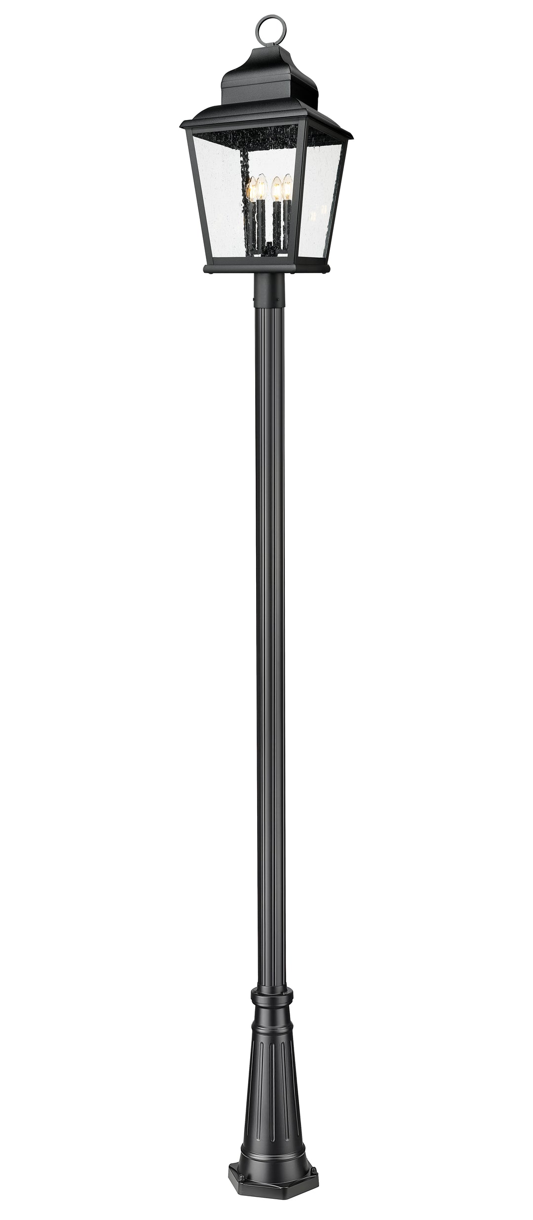 Z-Lite Raphael 5029PHXLR-5011P-BK 4 Light Outdoor Post Mounted Fixture