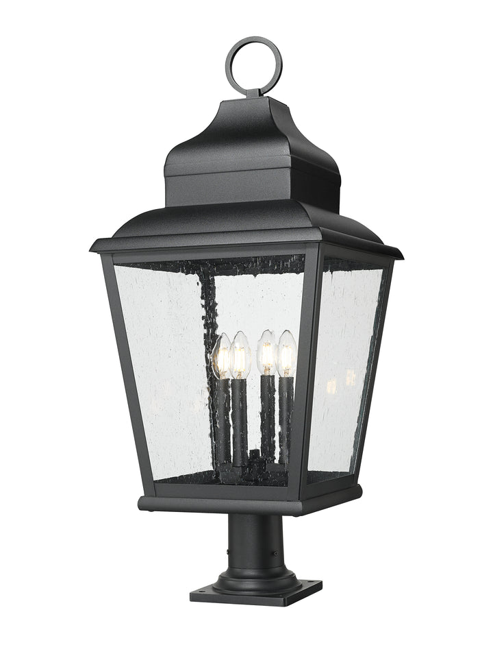 Z-Lite Raphael 5029PHXLR-533PM-BK 4 Light Outdoor Pier Mounted Fixture