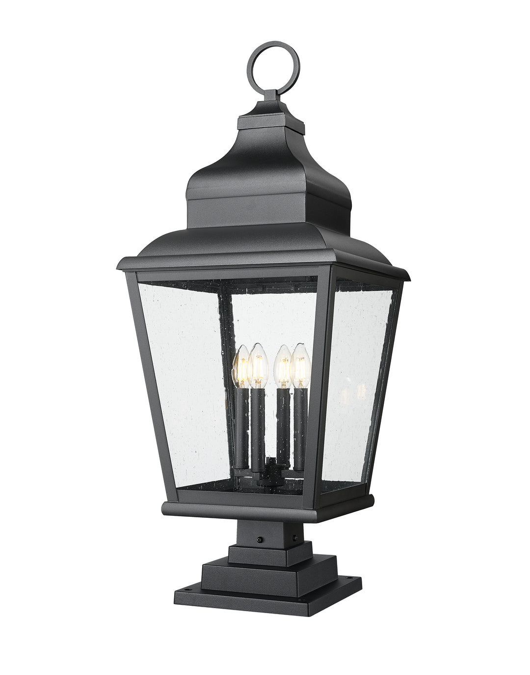Z-Lite Raphael 5029PHXLS-LSQPM-BK 4 Light Outdoor Pier Mounted Fixture