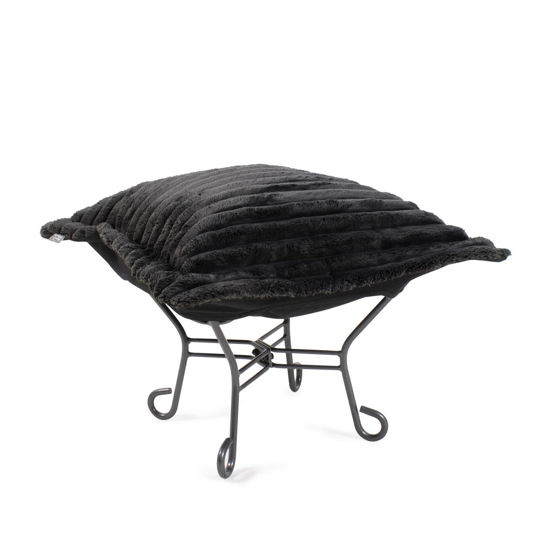 Howard Elliott Collection Puff Ottoman Cover & Cushion Shar Pei Black/Black