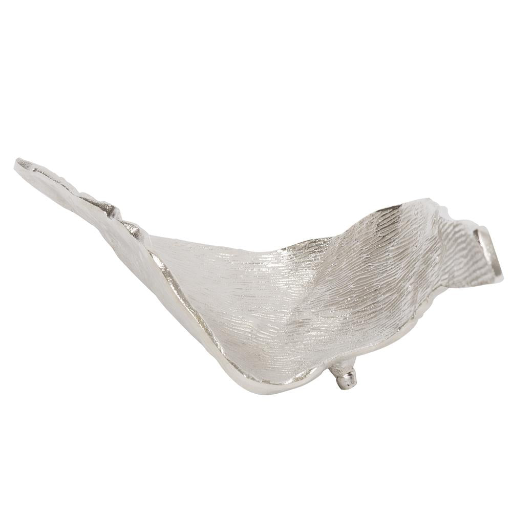 Howard Elliott Collection Elongated Aluminum Abstract Leaf Tray - Small Trays Howard Elliott Collection   