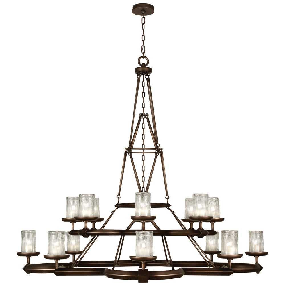 Fine Art Handcrafted Lighting Liaison 58"W Round Chandelier in Hand-Rubbed Bronze (860540ST)